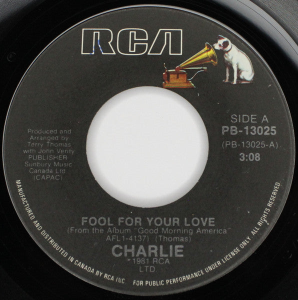 Charlie (5) : Fool For Your Love (7", Single)