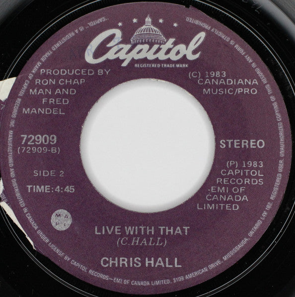 Chris Hall (5) : It's All You (7", Single)