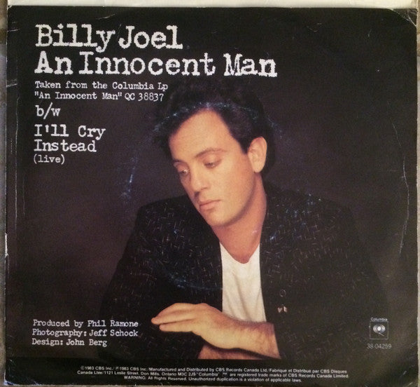 Billy Joel : An Innocent Man (7")