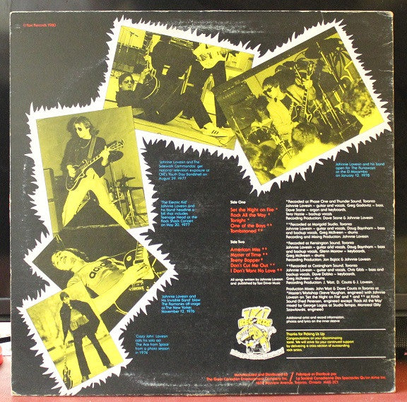 Johnny Lovesin : Set The Night On Fire (LP, Album)