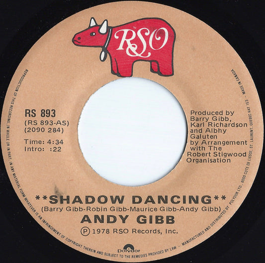 Andy Gibb : Shadow Dancing (7", Single)