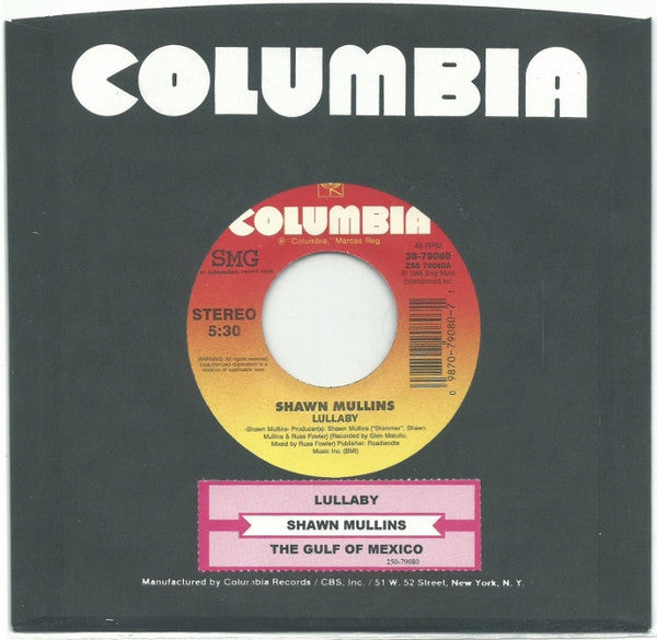 Shawn Mullins : Lullaby (7", Single)