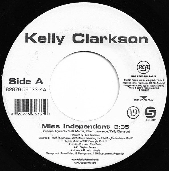 Kelly Clarkson : Miss Independent (7")