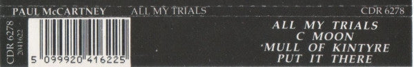 Paul McCartney : All My Trials (CD, Single)