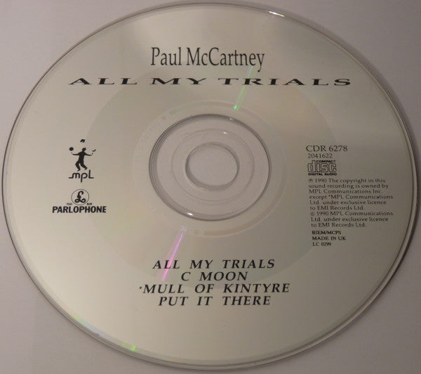 Paul McCartney : All My Trials (CD, Single)