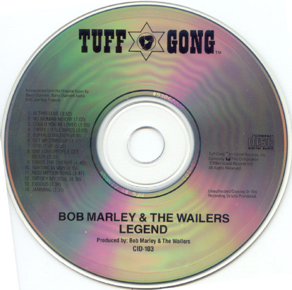 Bob Marley And The Wailers* : Legend (The Best Of Bob Marley And The Wailers) (CD, Comp, RE, RM)