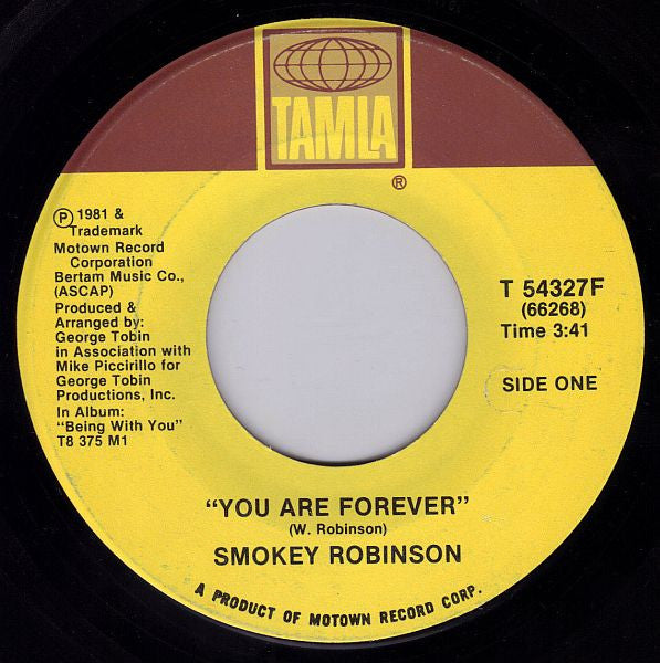 Smokey Robinson : You Are Forever / I Hear The Children Singing (7")
