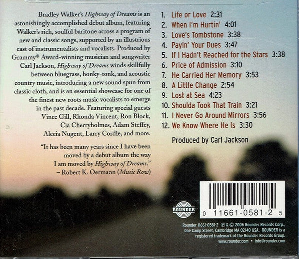 Bradley Walker (2) : Highway Of Dreams (CD, Album)