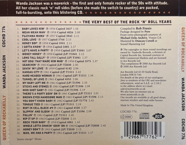 Wanda Jackson : Queen Of Rockabilly (The Very Best Of The Rock ‘N’ Roll Years) (CD, Comp, Mono, PMD)