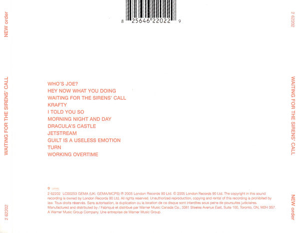 New Order : Waiting For The Sirens' Call (CD, Album)