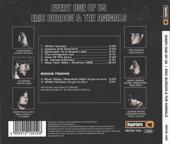 Eric Burdon & The Animals : Every One Of Us (CD, Album, RE, Dig)