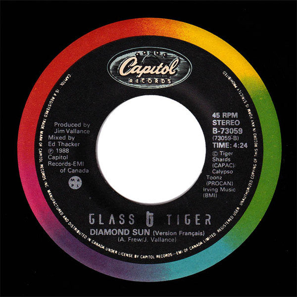 Glass Tiger : Diamond Sun (7", Single)