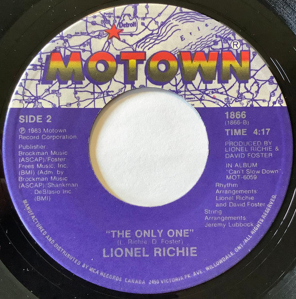 Lionel Richie : Love Will Conquer All / The Only One (7", Single)