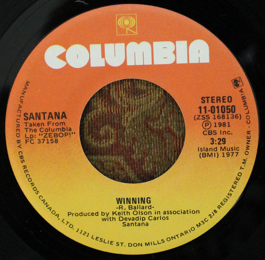 Santana : Winning (7")