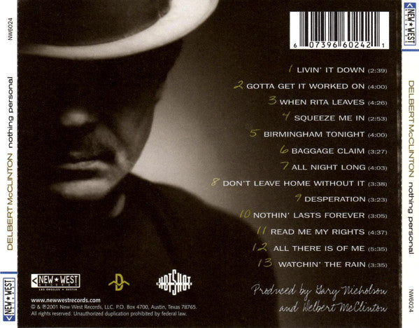 Delbert McClinton : Nothing Personal (CD, Album)