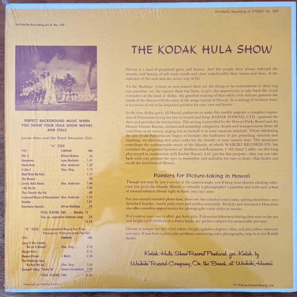 Unknown Artist : Kodak Hula Show (LP, RE)