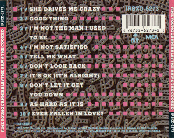 Fine Young Cannibals : The Raw & The Cooked (CD, Album)