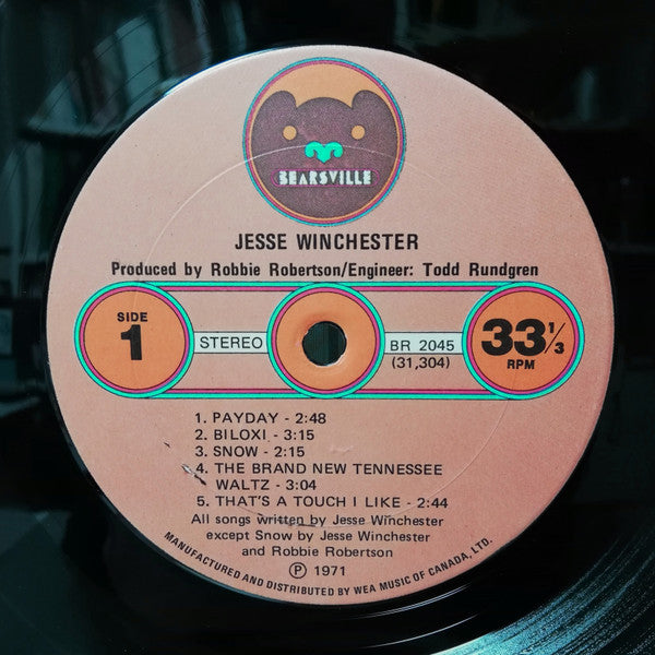 Jesse Winchester : Jesse Winchester (LP, Album, RE)