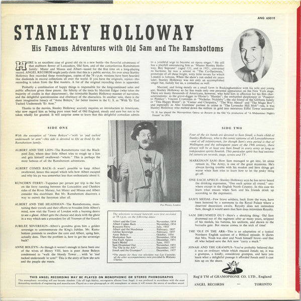 Stanley Holloway : His Famous Adventures With Old Sam And The Ramsbottoms (LP, Comp, Mono)