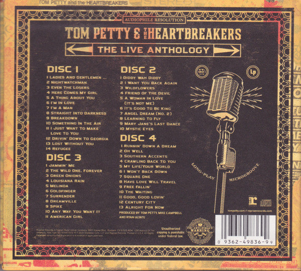Tom Petty And The Heartbreakers : The Live Anthology (4xCD, Comp, RE)