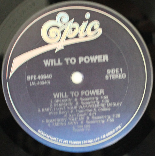 Will To Power : Will To Power (LP, Album)