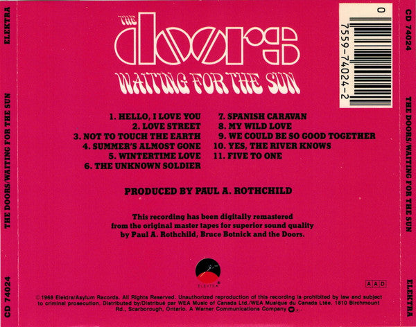 The Doors : Waiting For The Sun (CD, Album, RE, RM)