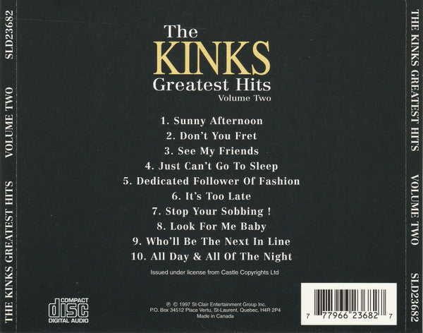 The Kinks : The Kinks Greatest Hits Volume Two (CD, Comp)