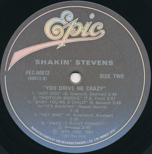 Shakin' Stevens : You Drive Me Crazy (LP, Comp)
