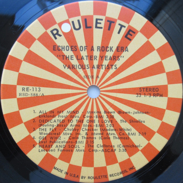 Various : Echoes Of a Rock Era: The Later Years (2xLP, Comp)