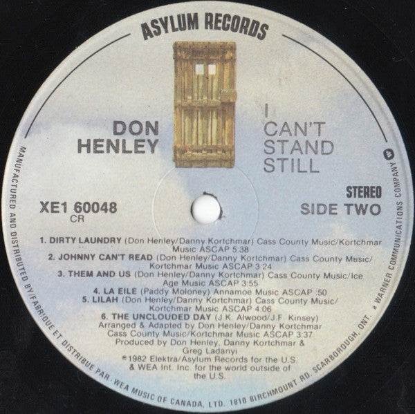 Don Henley : I Can't Stand Still (LP, Album)