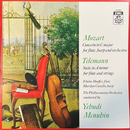 Yehudi Menuhin, Philharmonia Orchestra, Elaine Shaffer, Marilyn Costello, Wolfgang Amadeus Mozart : Mozart: Flute & Harp Concerto / Telemann: Suite For Flute & Strings (LP, RE)