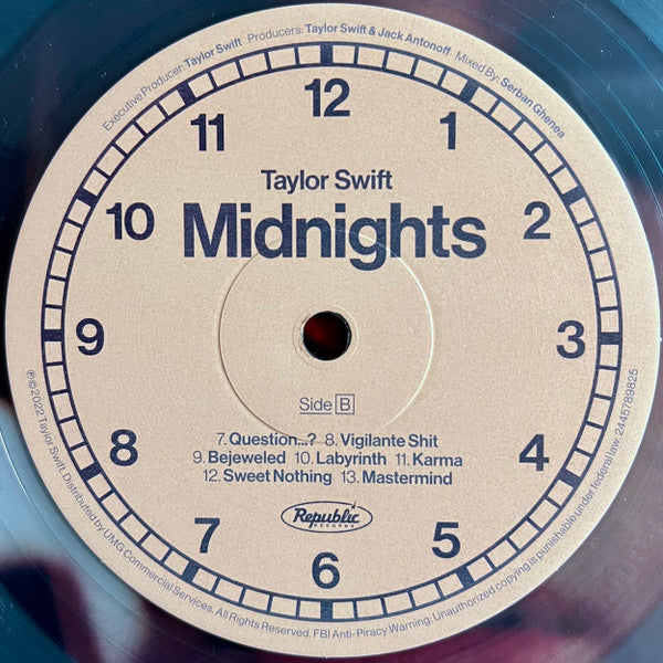 Taylor Swift : Midnights (LP, Album, S/Edition, Blu)