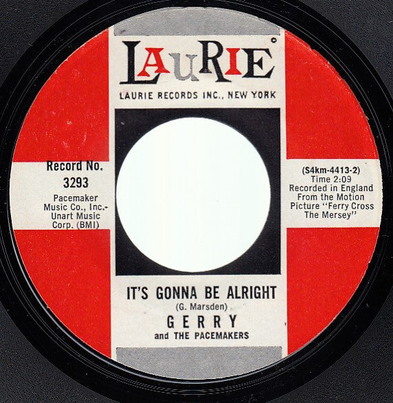 Gerry And The Pacemakers* : It's Gonna Be Alright (7", Styrene)