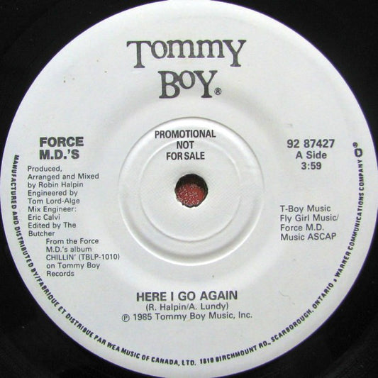 Force M.D.'s* : Here I Go Again (7", Promo)