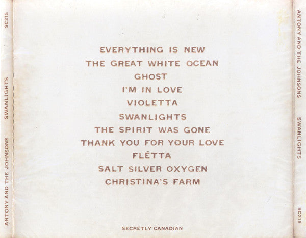 Antony And The Johnsons : Swanlights (CD, Album, Enh)