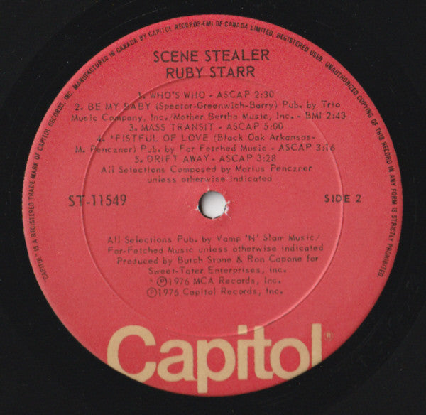 Ruby Starr : Scene Stealer (LP, Album)