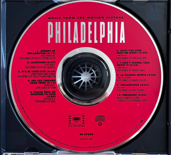 Various : Philadelphia (Music From The Motion Picture) (CD, Comp, RE)
