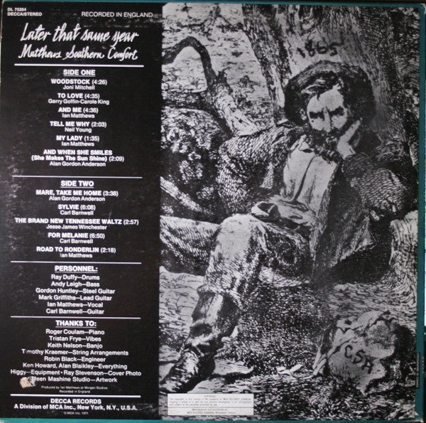 Matthews' Southern Comfort : Later That Same Year (LP, Album)