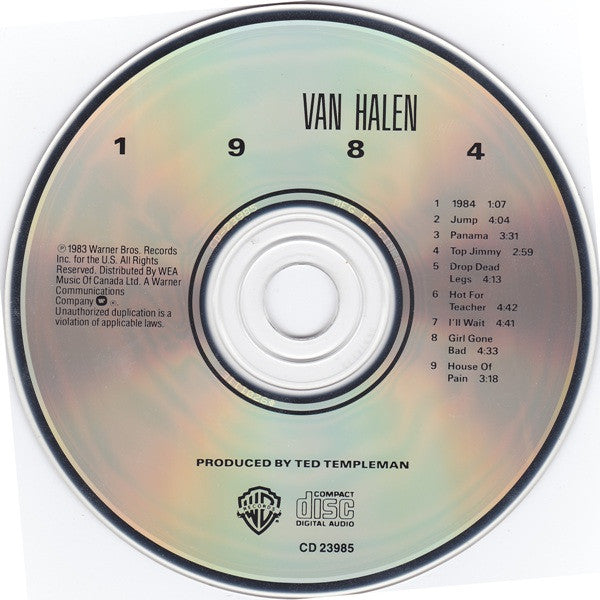 Van Halen : 1984 (CD, Album, RE, RP)
