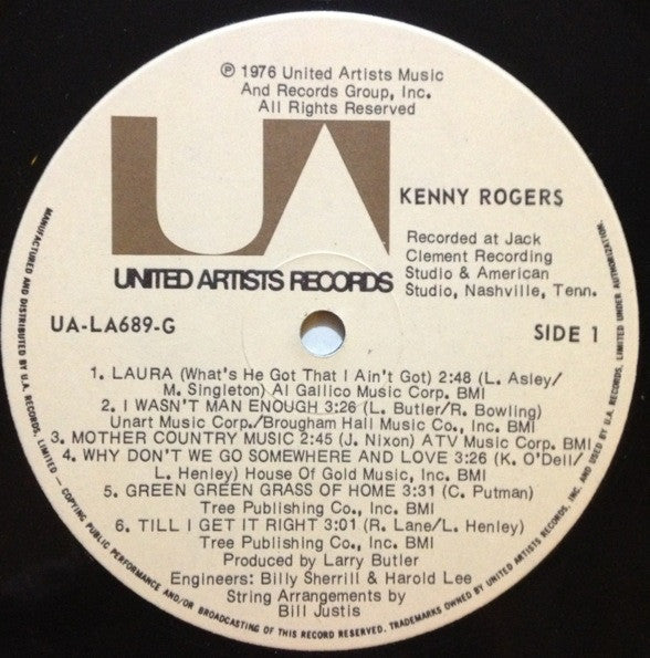 Kenny Rogers : Kenny Rogers (LP, Album)