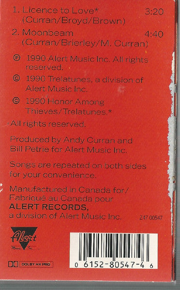 Andy Curran : Licence To Love (Cass, Single)