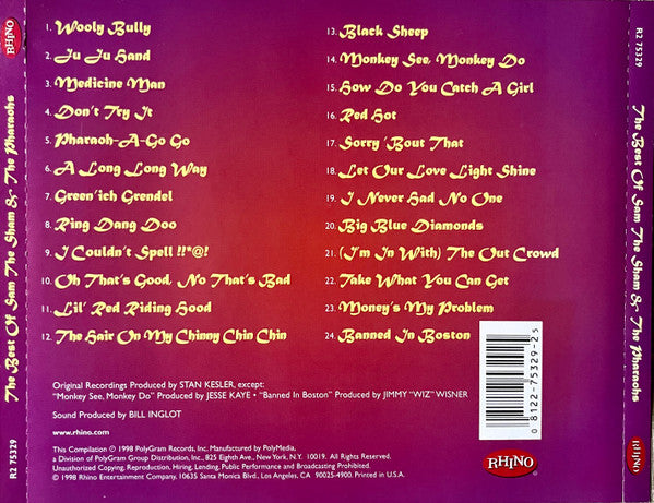 Sam The Sham & The Pharaohs : Pharaohization! - The Best Of Sam The Sham & The Pharaohs (CD, Comp)