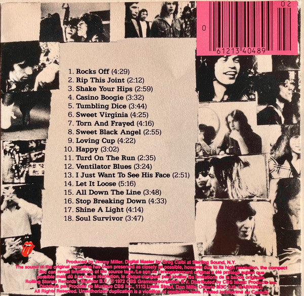 The Rolling Stones : Exile On Main St (CD, Album, RE, RP)
