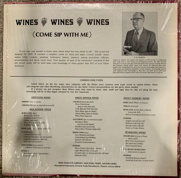 C.H. Martin : Wines Wines Wines (Come Sip With Me) (LP)