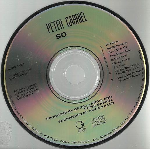 Peter Gabriel : So (CD, Album, RE)