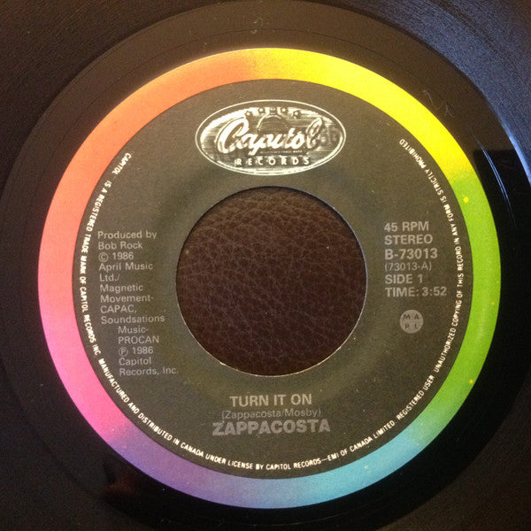 Zappacosta : Turn It On (7", Single)