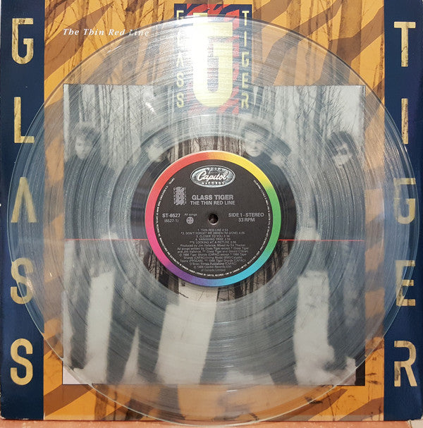Glass Tiger : The Thin Red Line (LP, Album, Cle)