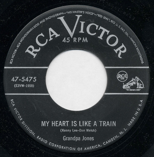 Grandpa Jones : My Heart Is Like A Train / That New Vitamine	 (7")