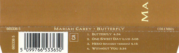 Mariah Carey : Butterfly (CD, Single)
