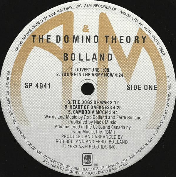 Bolland & Bolland : The Domino Theory (LP, Album)